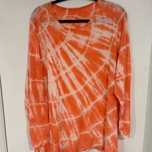 Soft Surroundings Long Sleeve Tee in Vibrant Orange